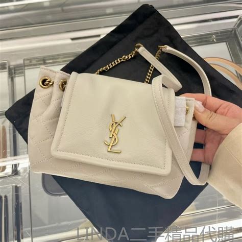 ysl 小廢包|UNBOXING｜YSL MONOGRAM NOLITA開箱！顏色太美 奶油小 .